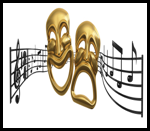 symbol of drama and music