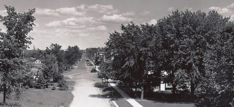 view down main street